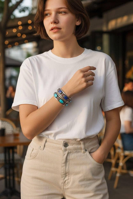 Blue Turquoise Cuff