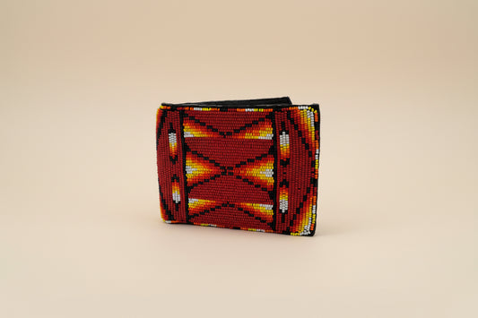 Red Mesa Beaded Leather Wallet