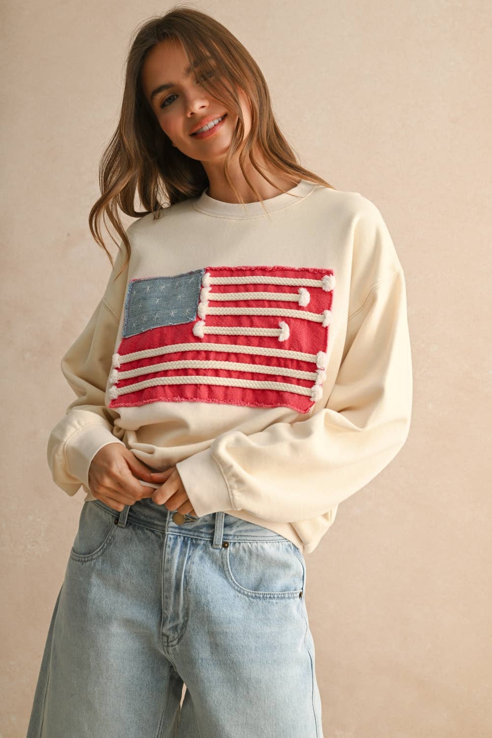 Flag Patch Sweatshirt