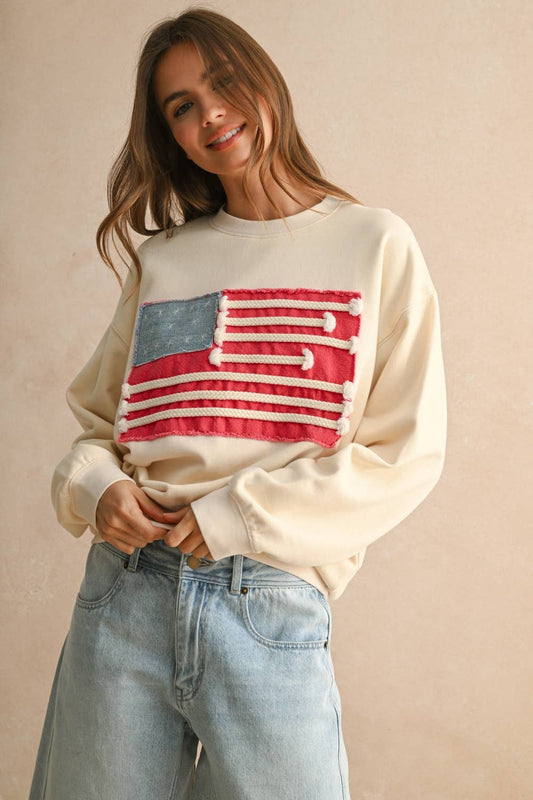 Flag Patch Sweatshirt