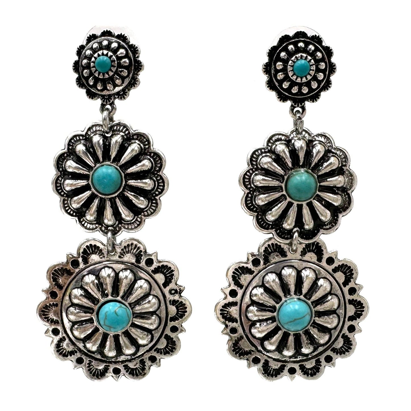 Flower Concho Earrings