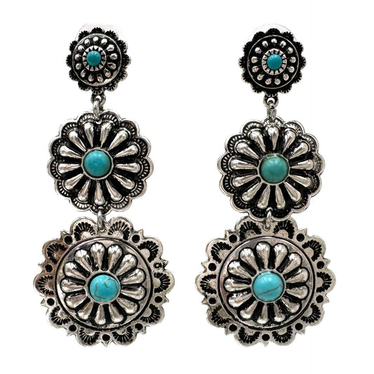 Flower Concho Earrings