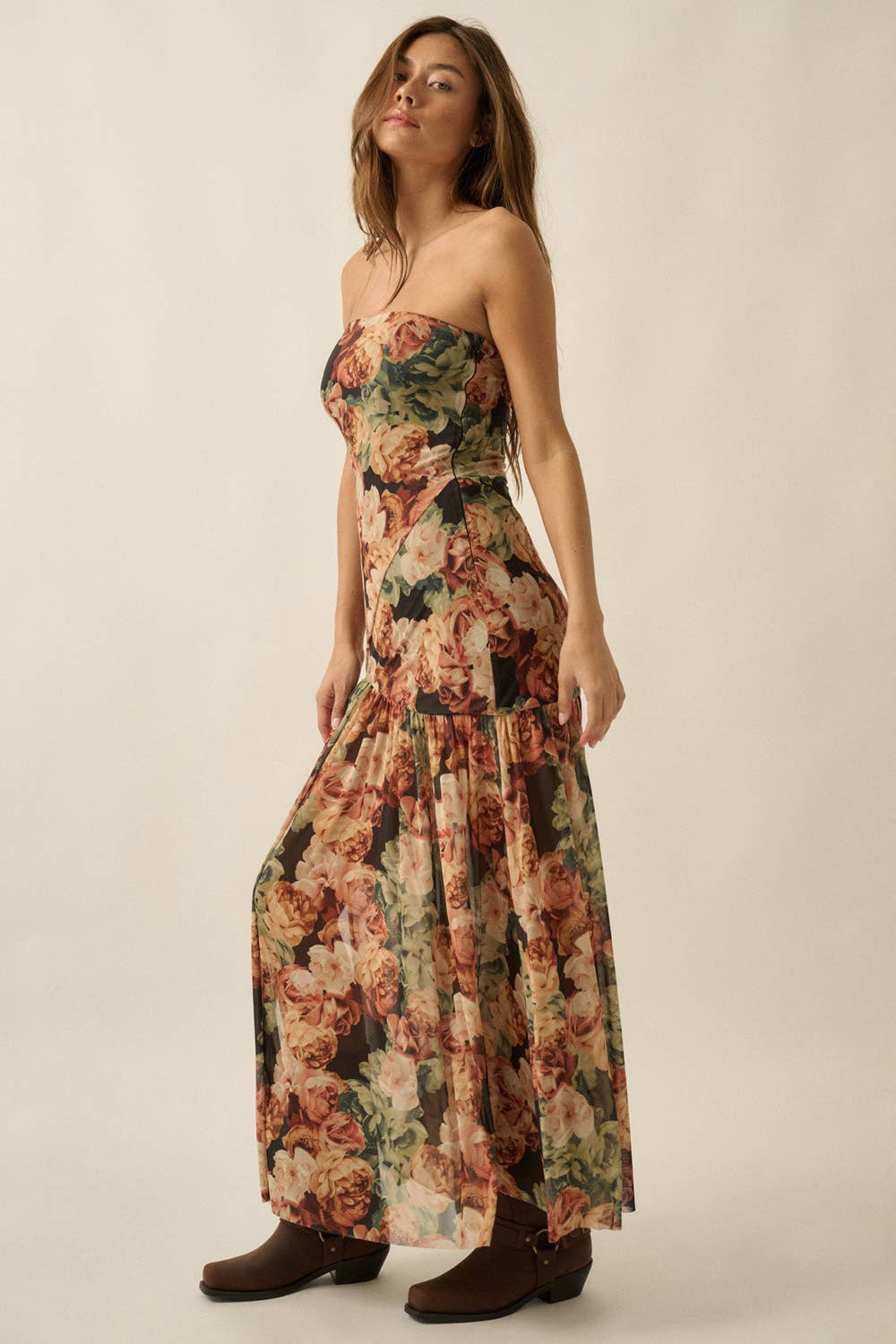 Bloom Mesh Maxi Dress