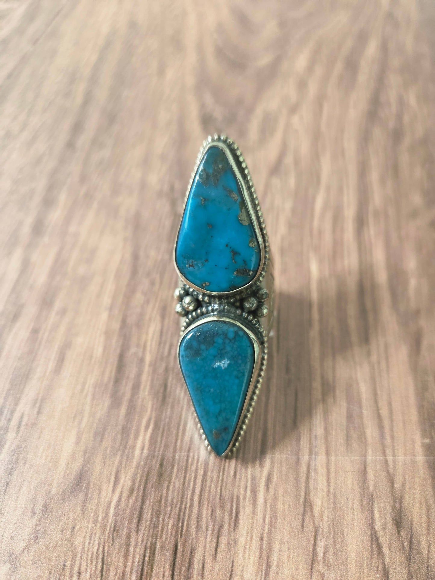 Genuine Turquoise Adjustable Ring