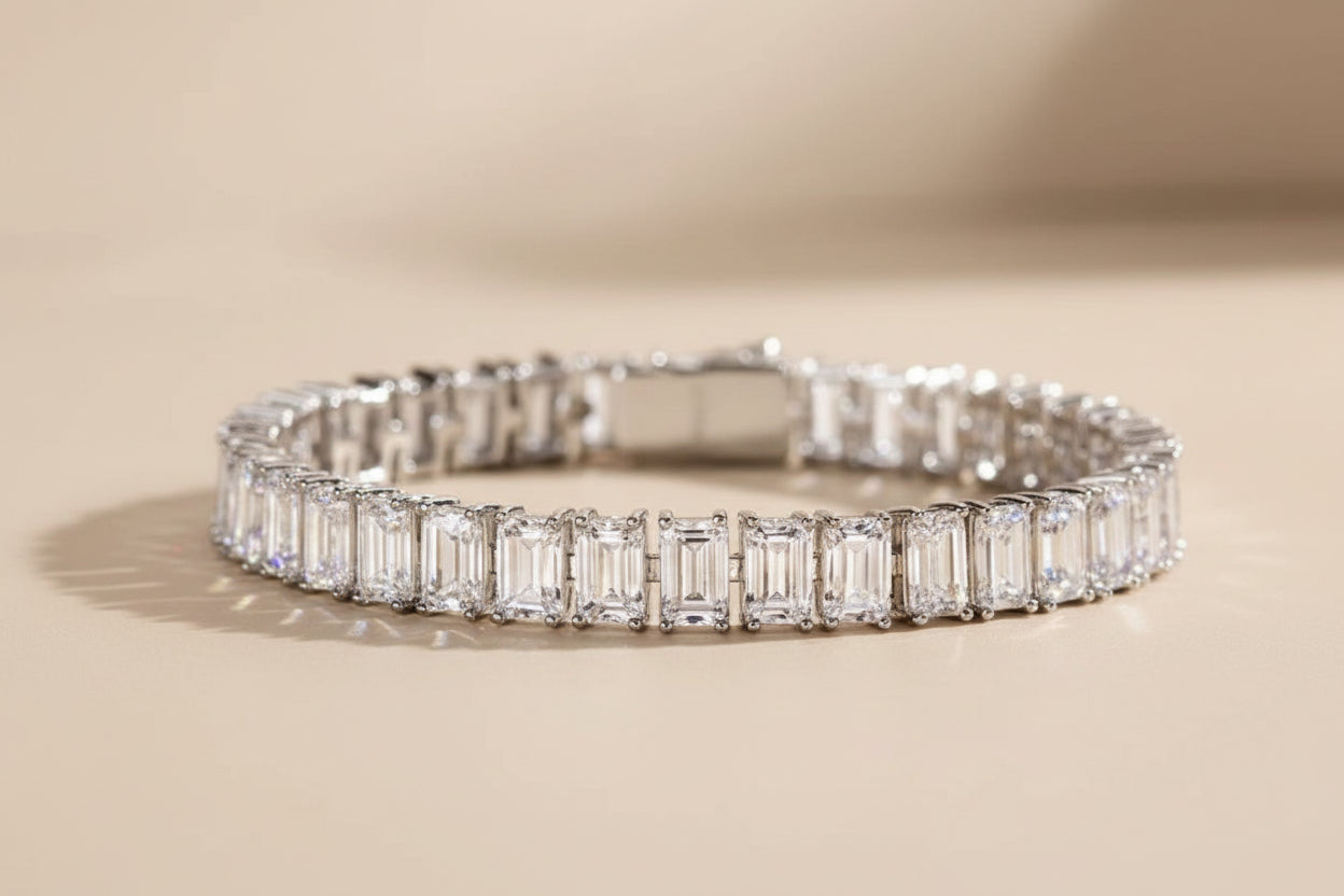 Emerald Line Tennis Bracelet