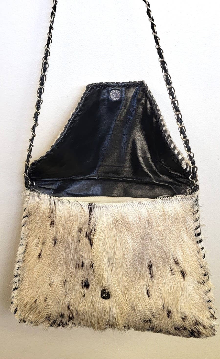 Bohemian Hairon Leather Clutch
