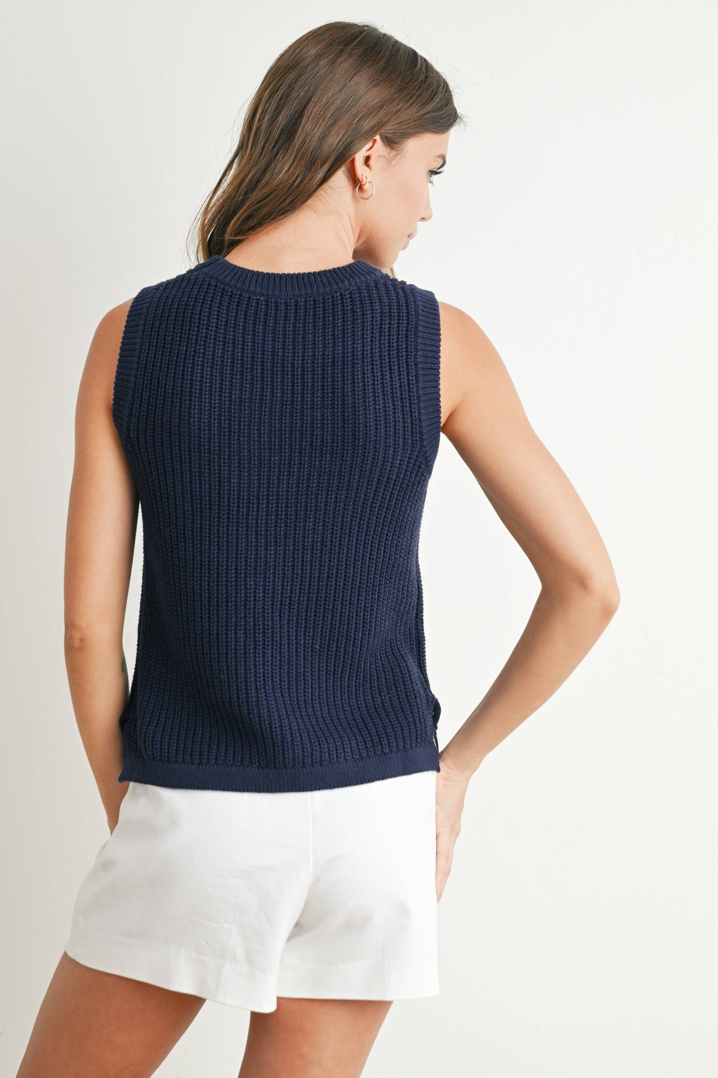 Flag Print Sleeveless Sweater
