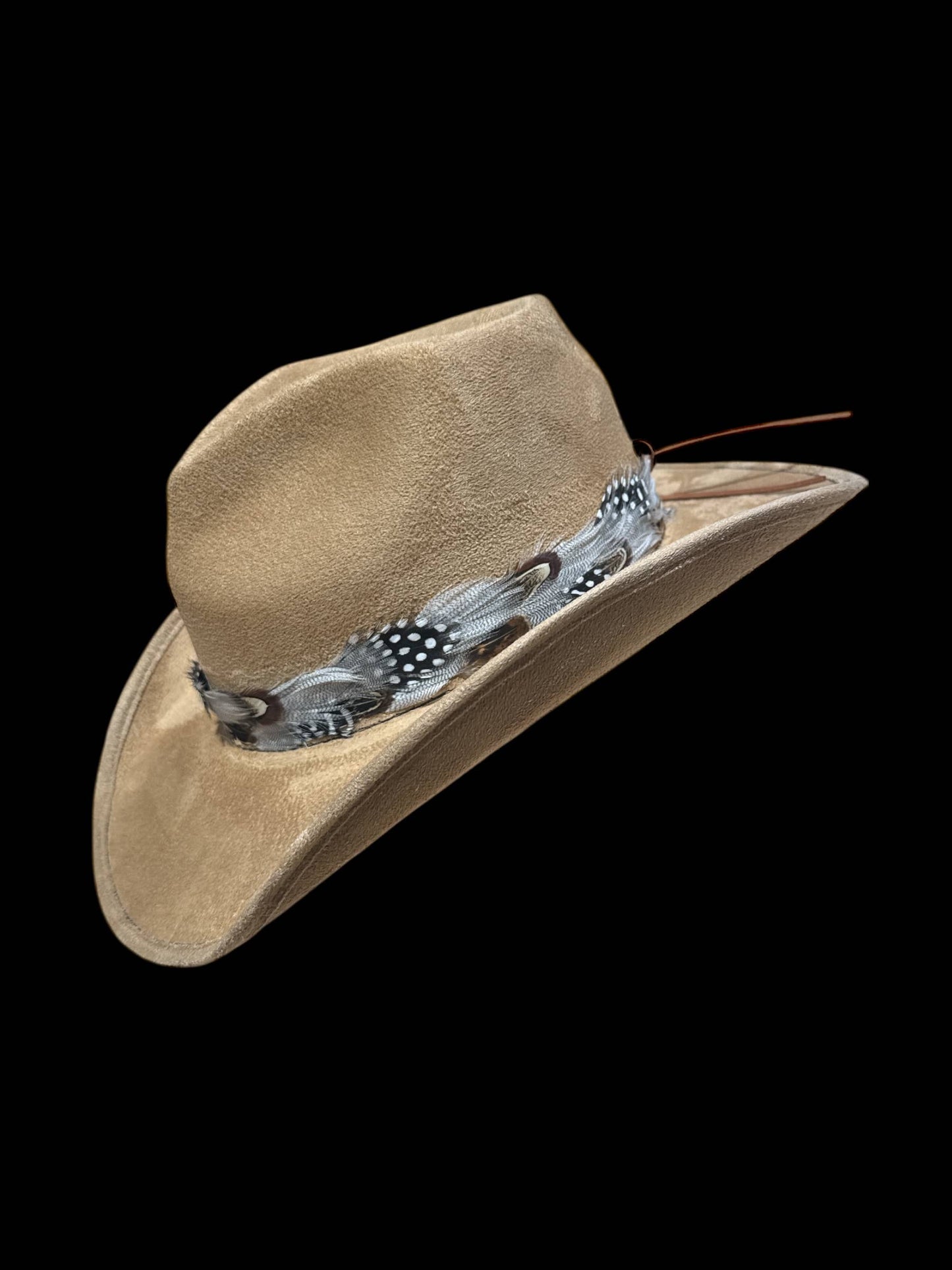 Feather hat band with strap