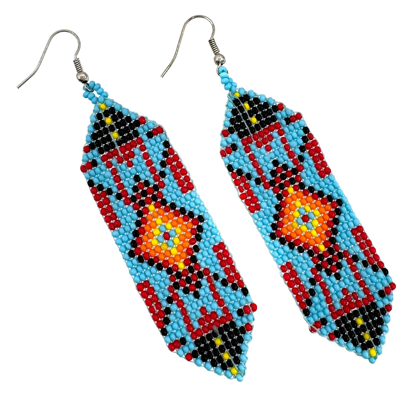 Navajo Tribal Beaded Banner Earrings