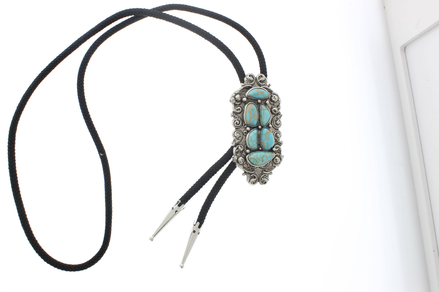 Turquoise and Silver Bolo Tie