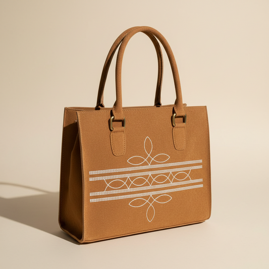 High Plains Boot Stitch Suede Handbag