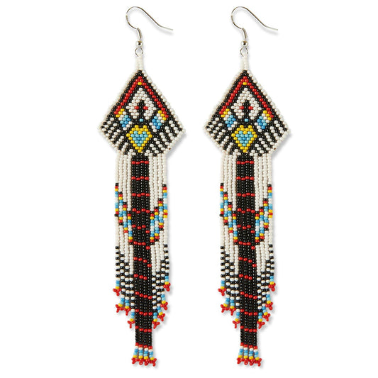 Nordic Wolf Ancestral Beaded Earrings for Free Spirits
