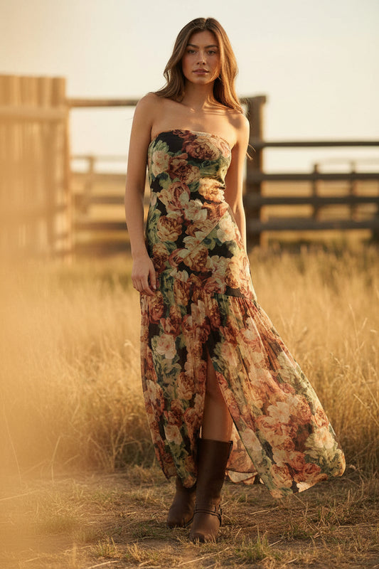 Bloom Mesh Maxi Dress