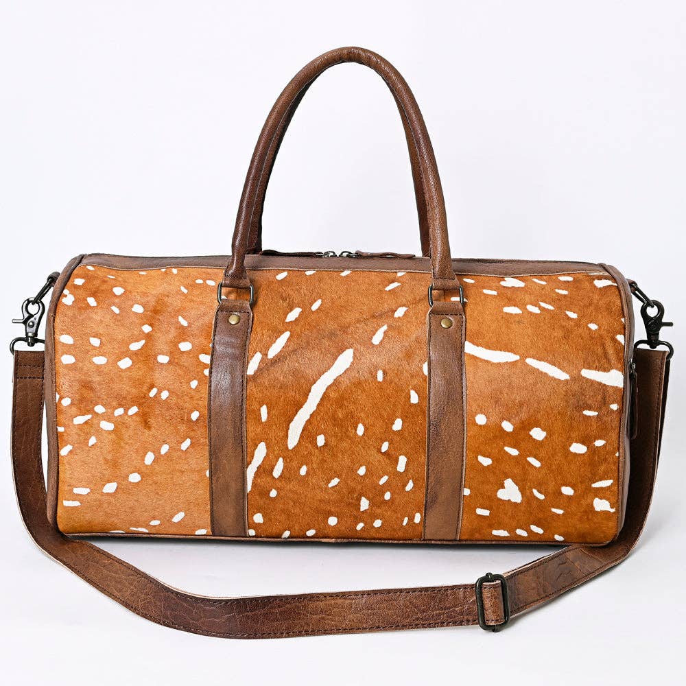 Axis Hair-On Leather Weekender Duffel