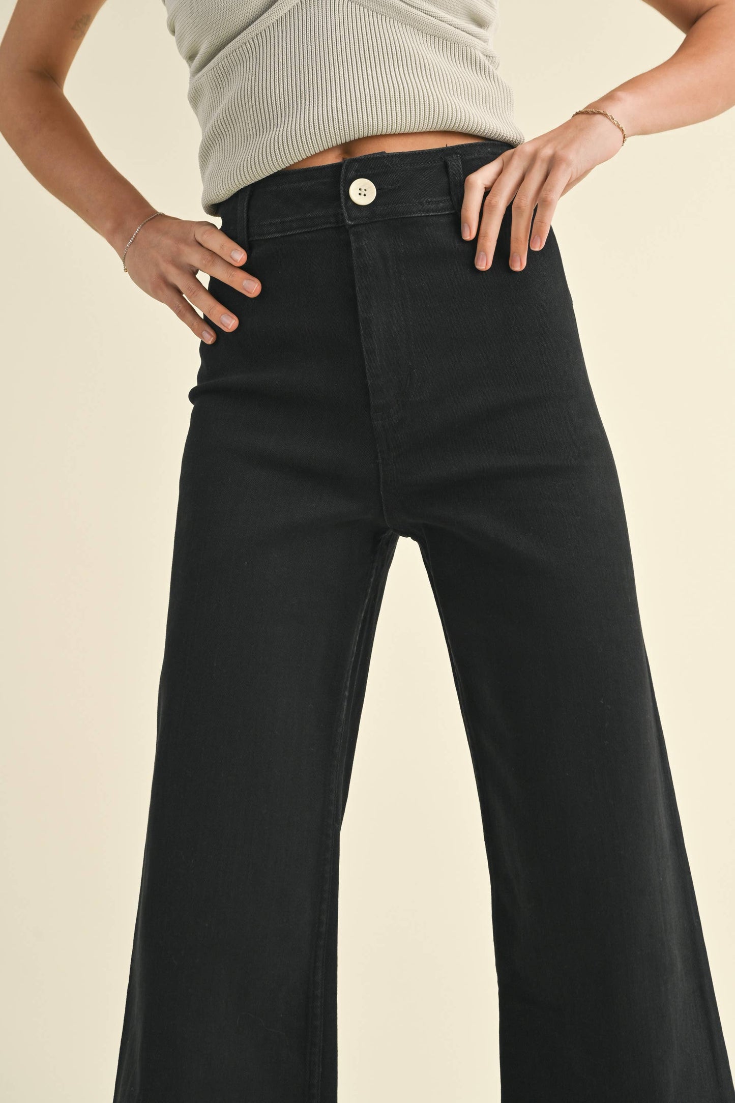 Straight Wide Leg Jeans