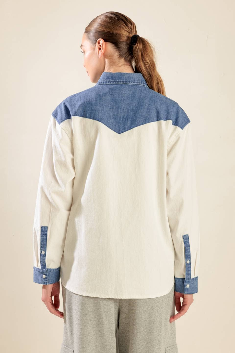 Zion Denim Two-Tone Shirt