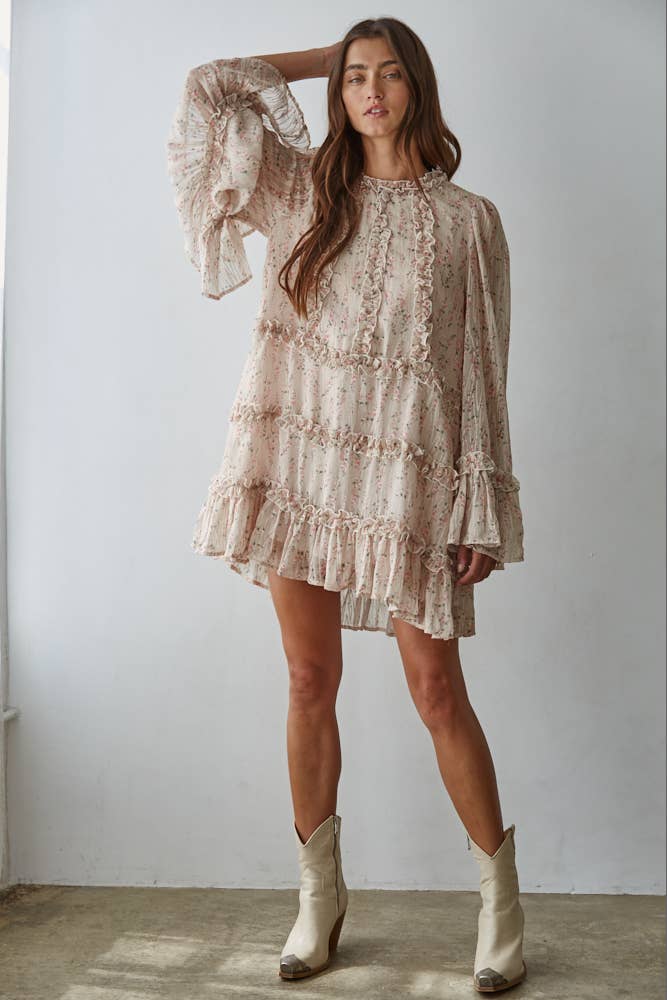 Floral Ruffle Mini Dress