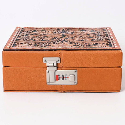 Heritage Locking Leather Jewelry Case