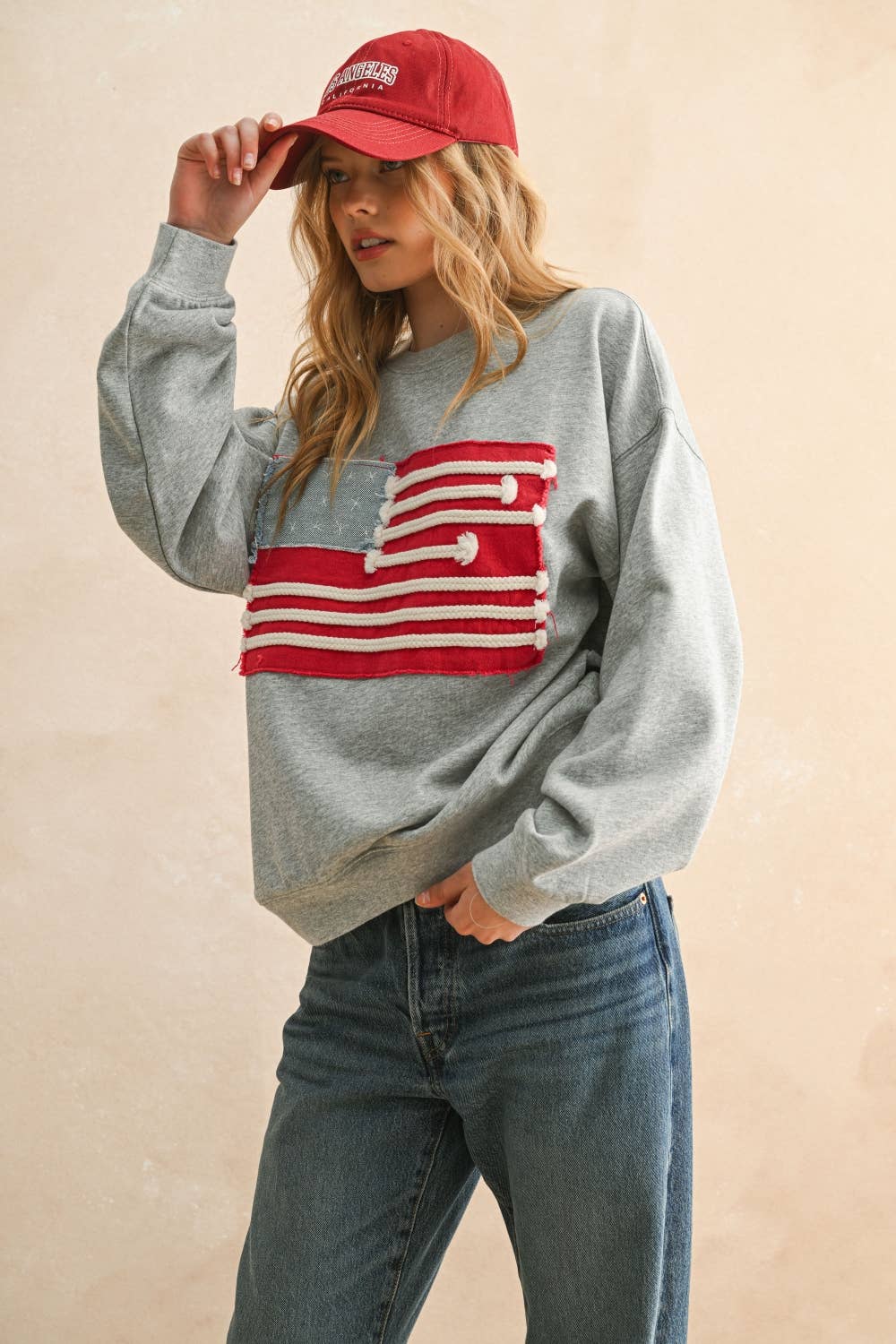 Flag Patch Sweatshirt