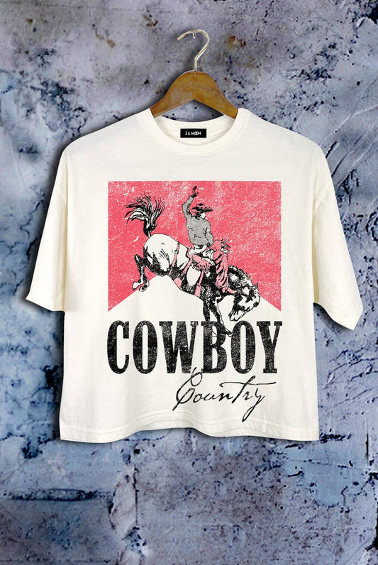 Giving Cowboy Country Rodeo Crop Tee.