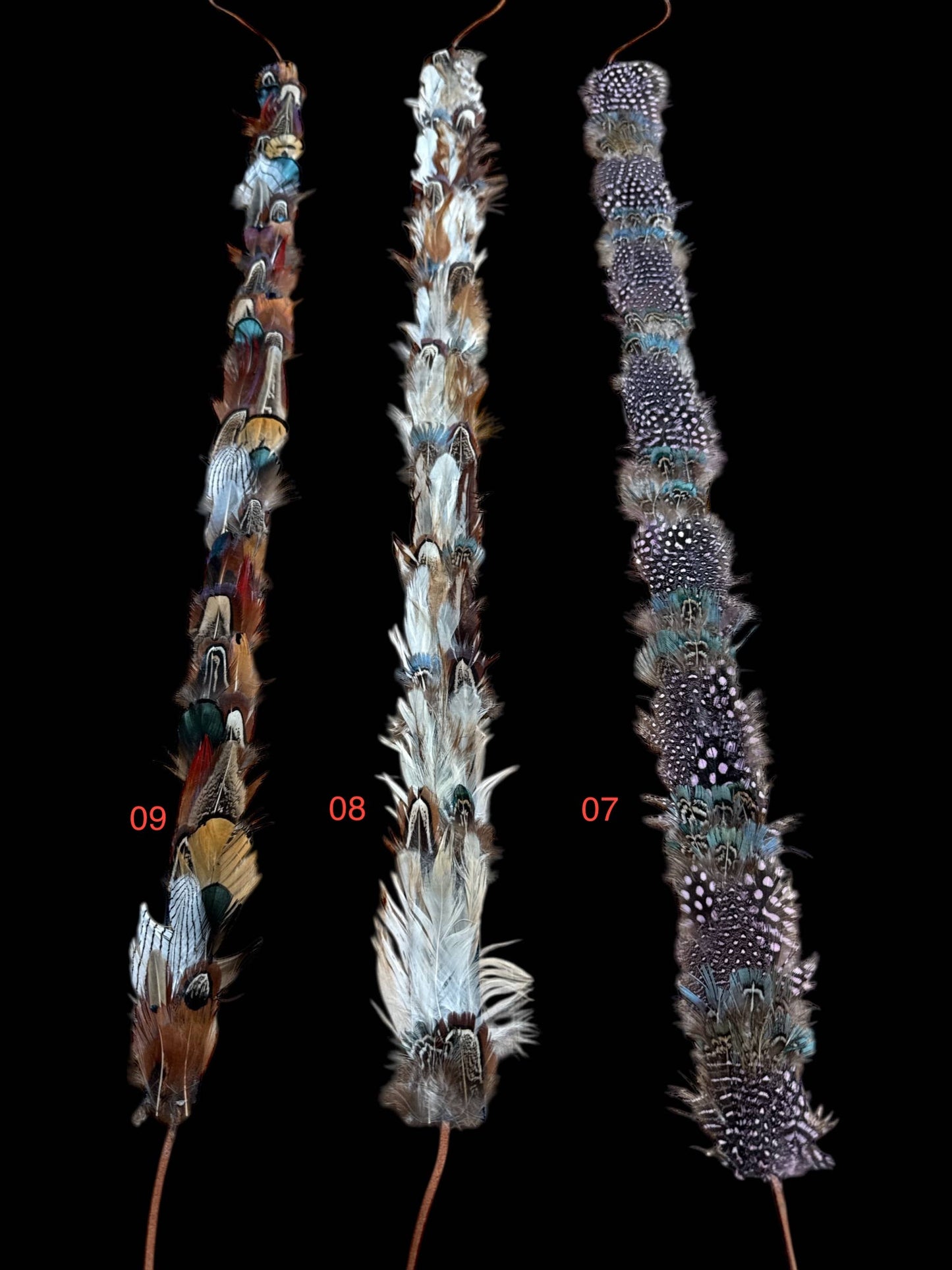 Feather hat band with strap