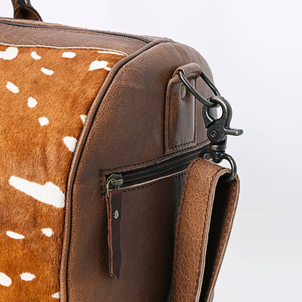 Axis Hair-On Leather Weekender Duffel