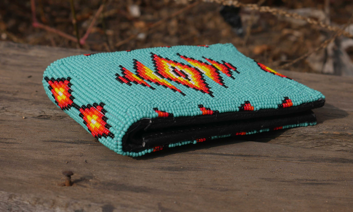Handmade Beaded Bifold Wallet