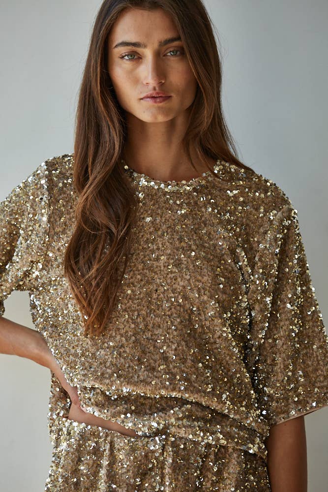 Honey Sequin Top