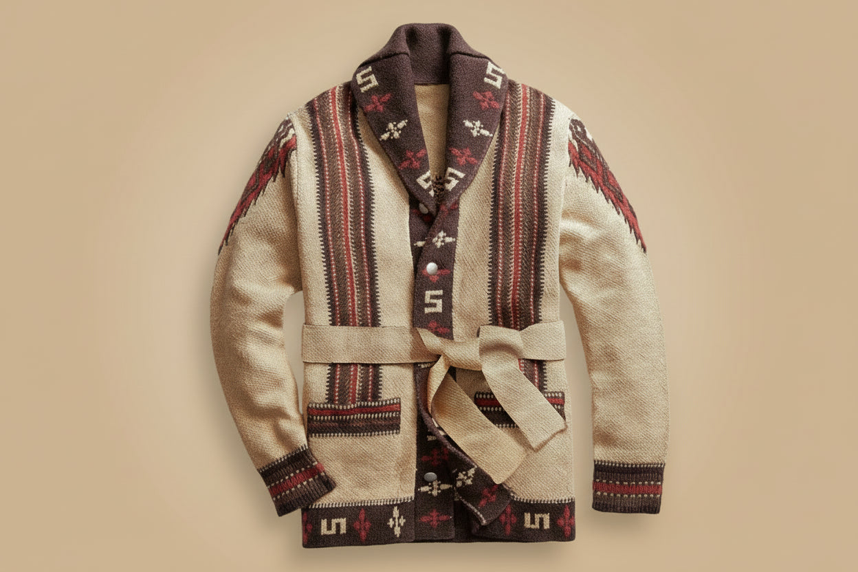 Mens Aztec Cabin Sweater