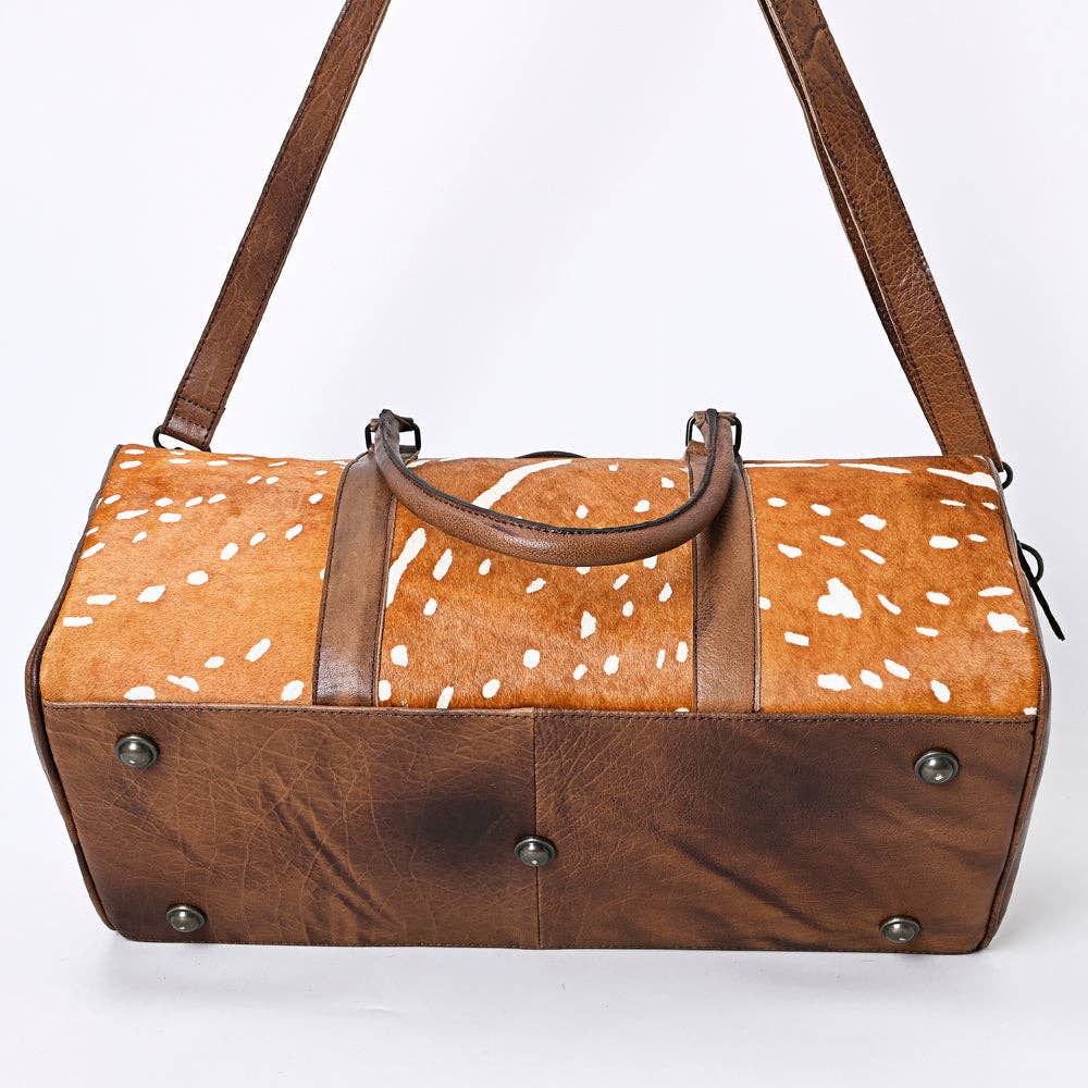 Axis Hair-On Leather Weekender Duffel