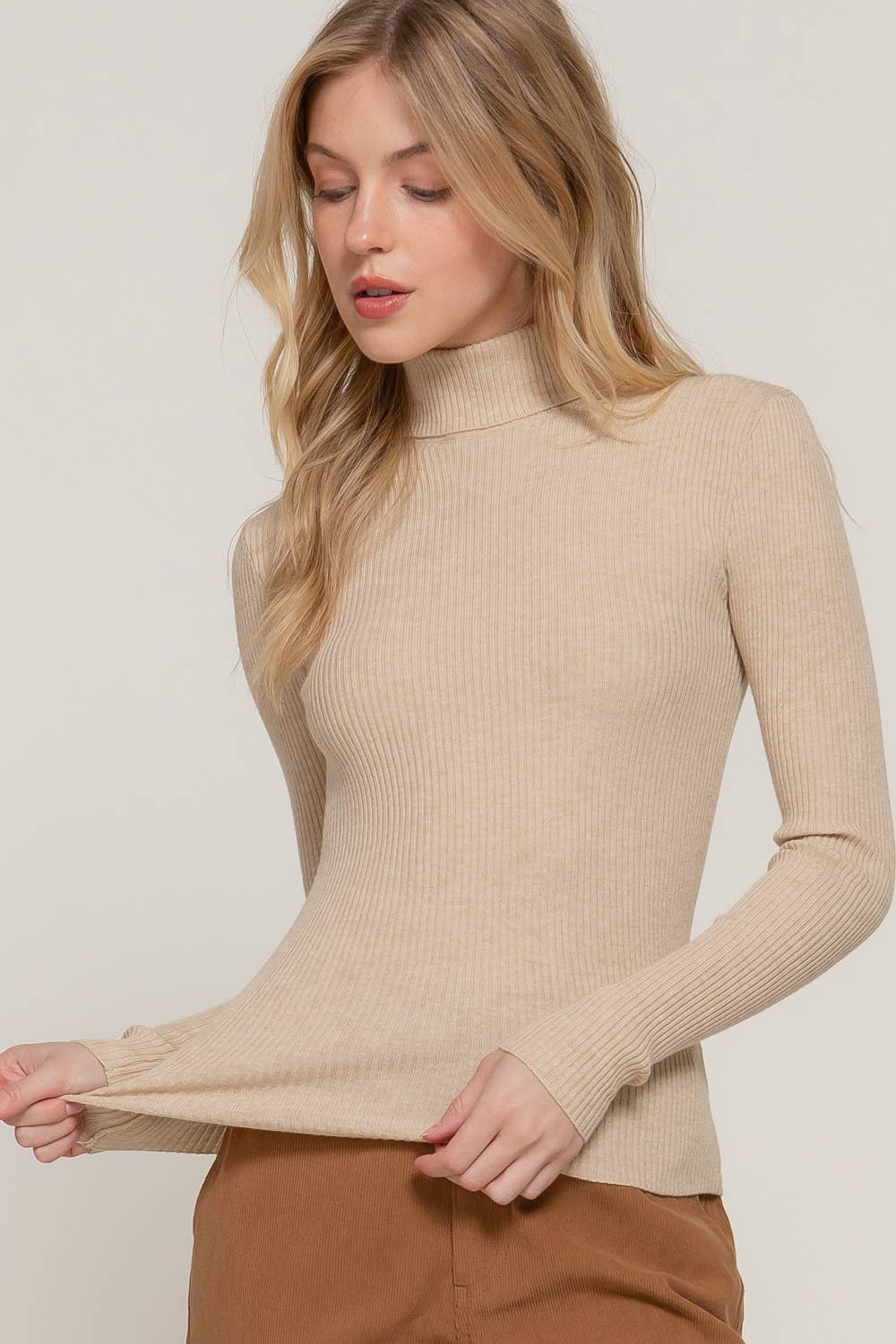 Alpine Ribbed Turtleneck Sweater