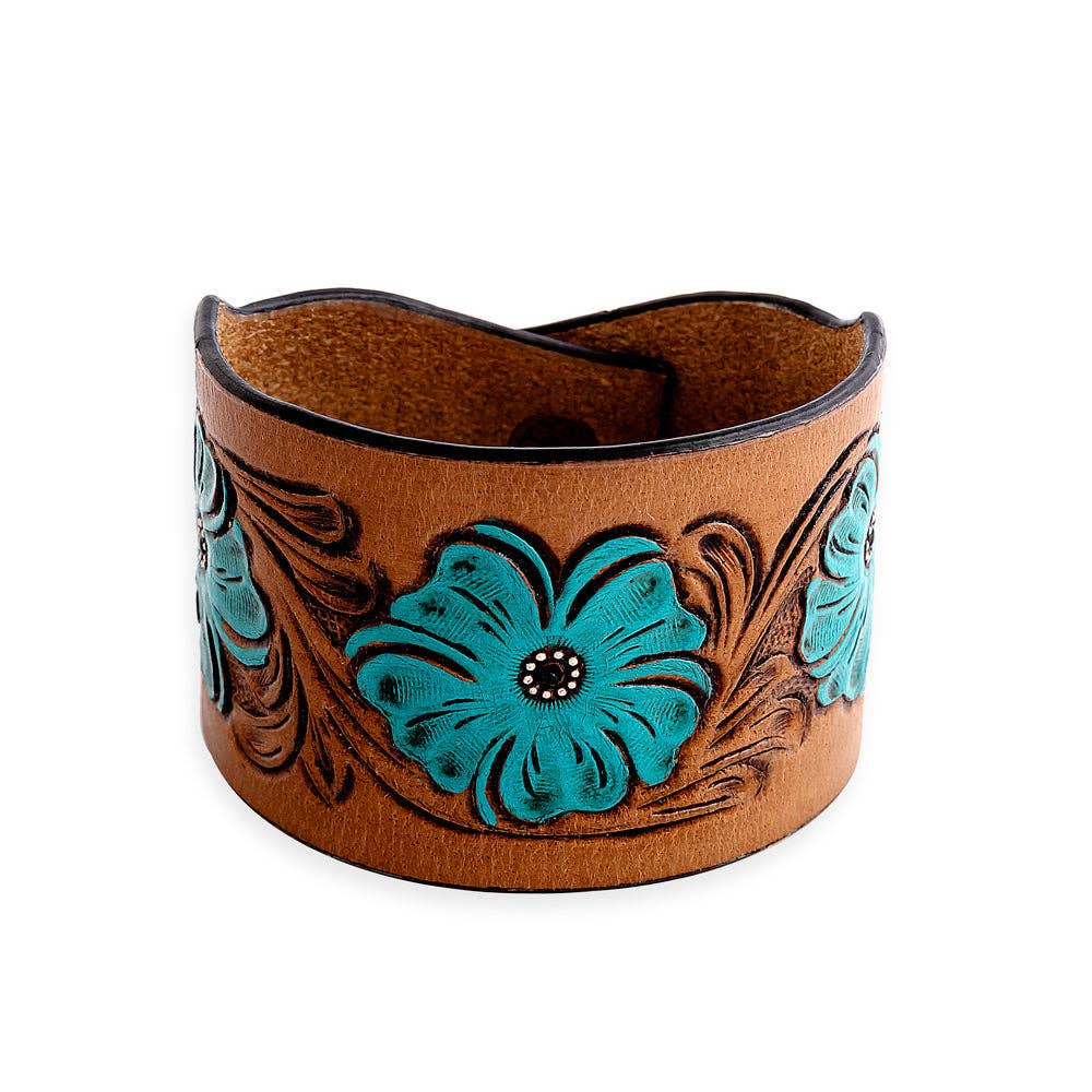 Blossom Leather Cuff