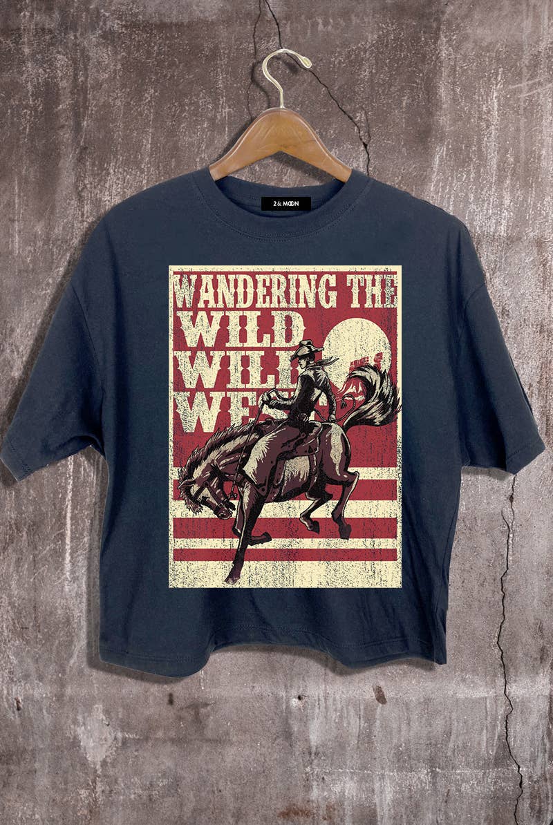 Wondering Wild Wild West Crop Tee