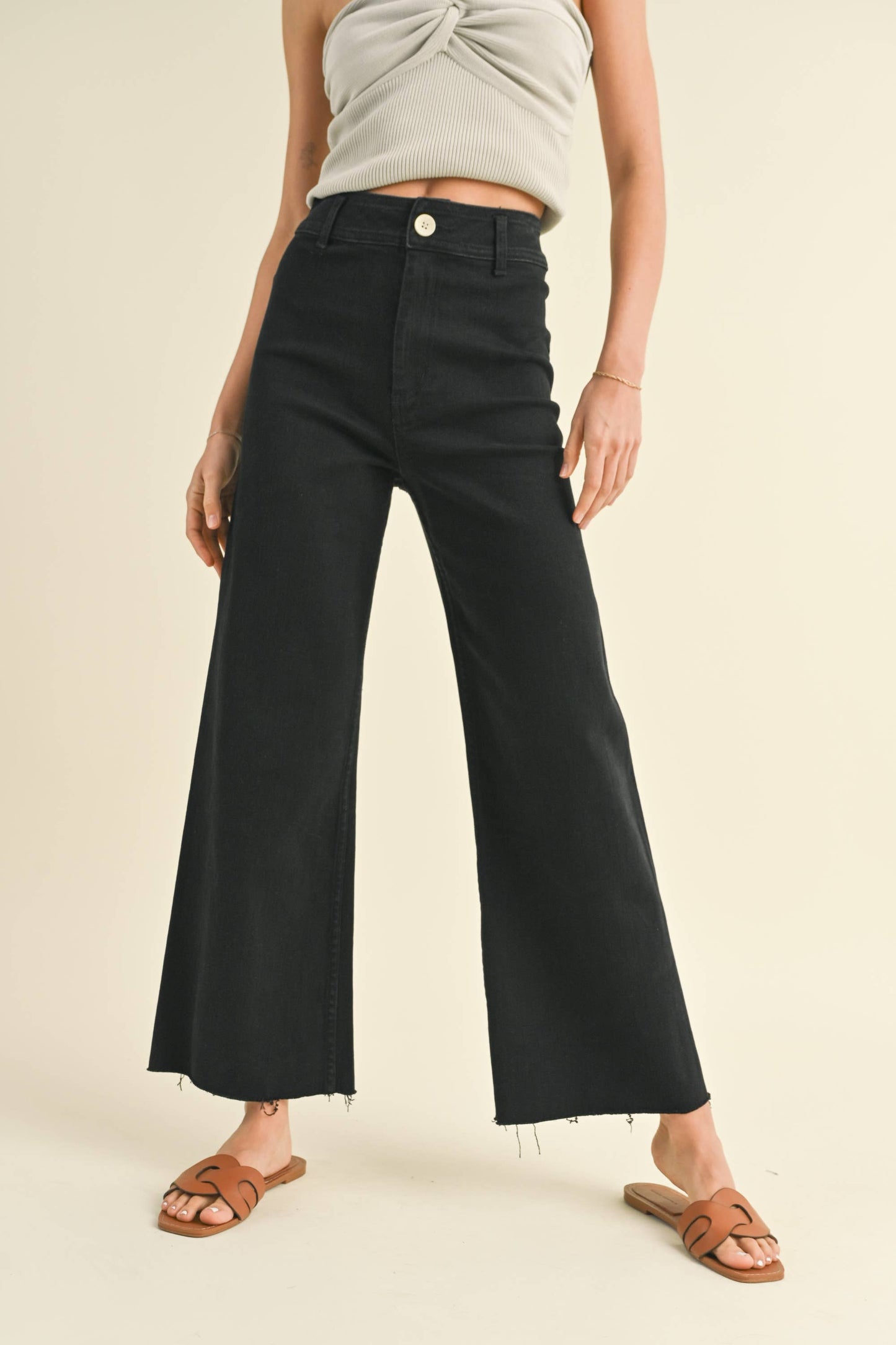 Straight Wide Leg Jeans