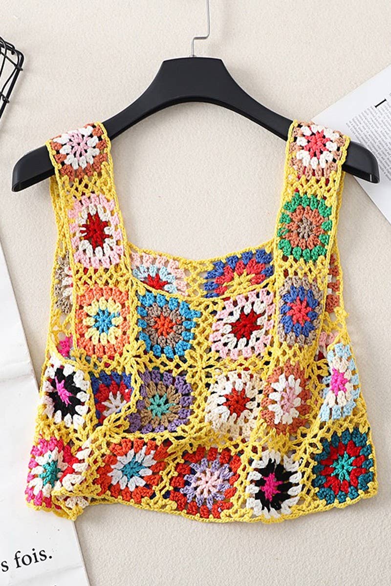 Daisy Knit Crop Top