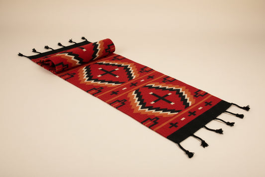 Maya Modern Wool Table Runner | 16" x 80"