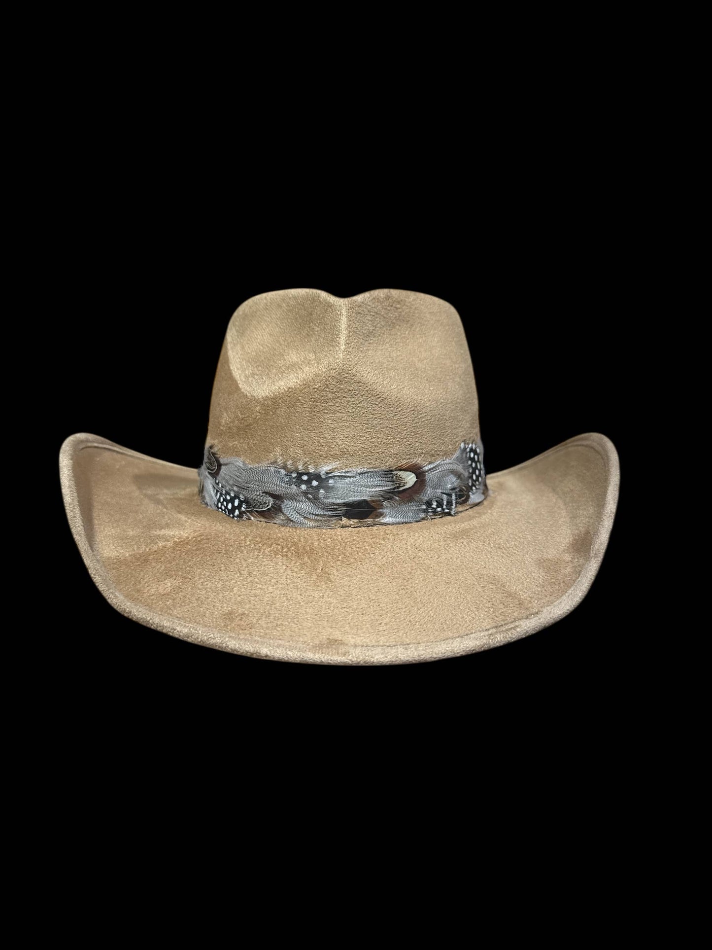 Feather hat band with strap