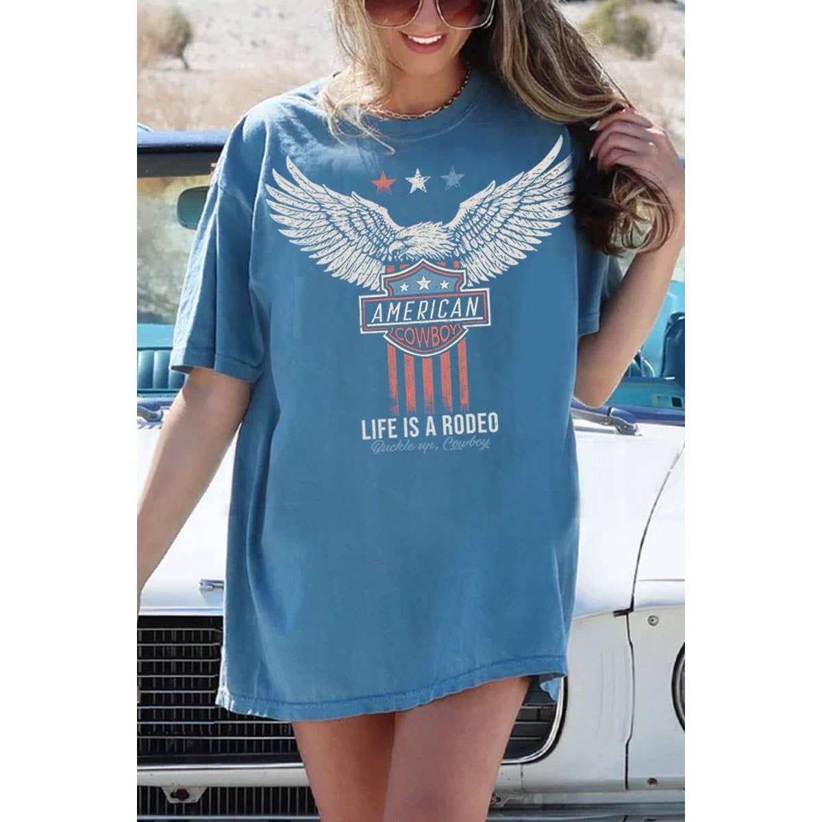 AMERICAN COWBOY Oversized Tee