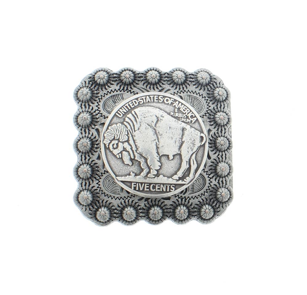 Buffalo Nickle Turquoise Southwestern buckle , 2" x 2"