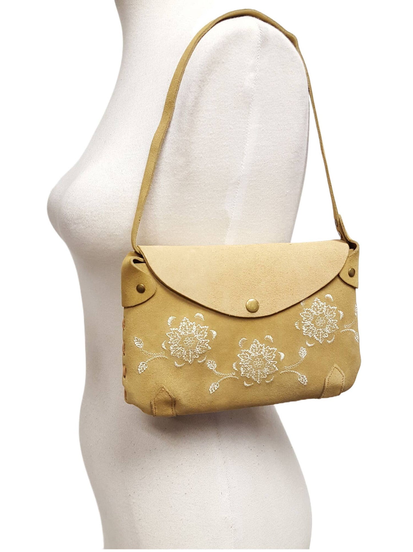 Suede Leather Handbag