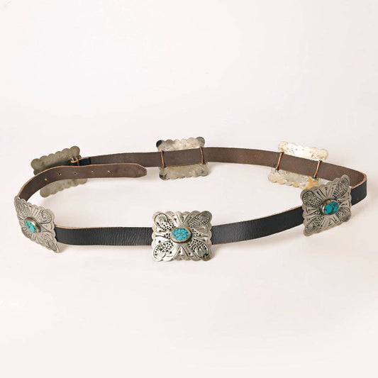 Ashley Scalloped Silver Concho Belt