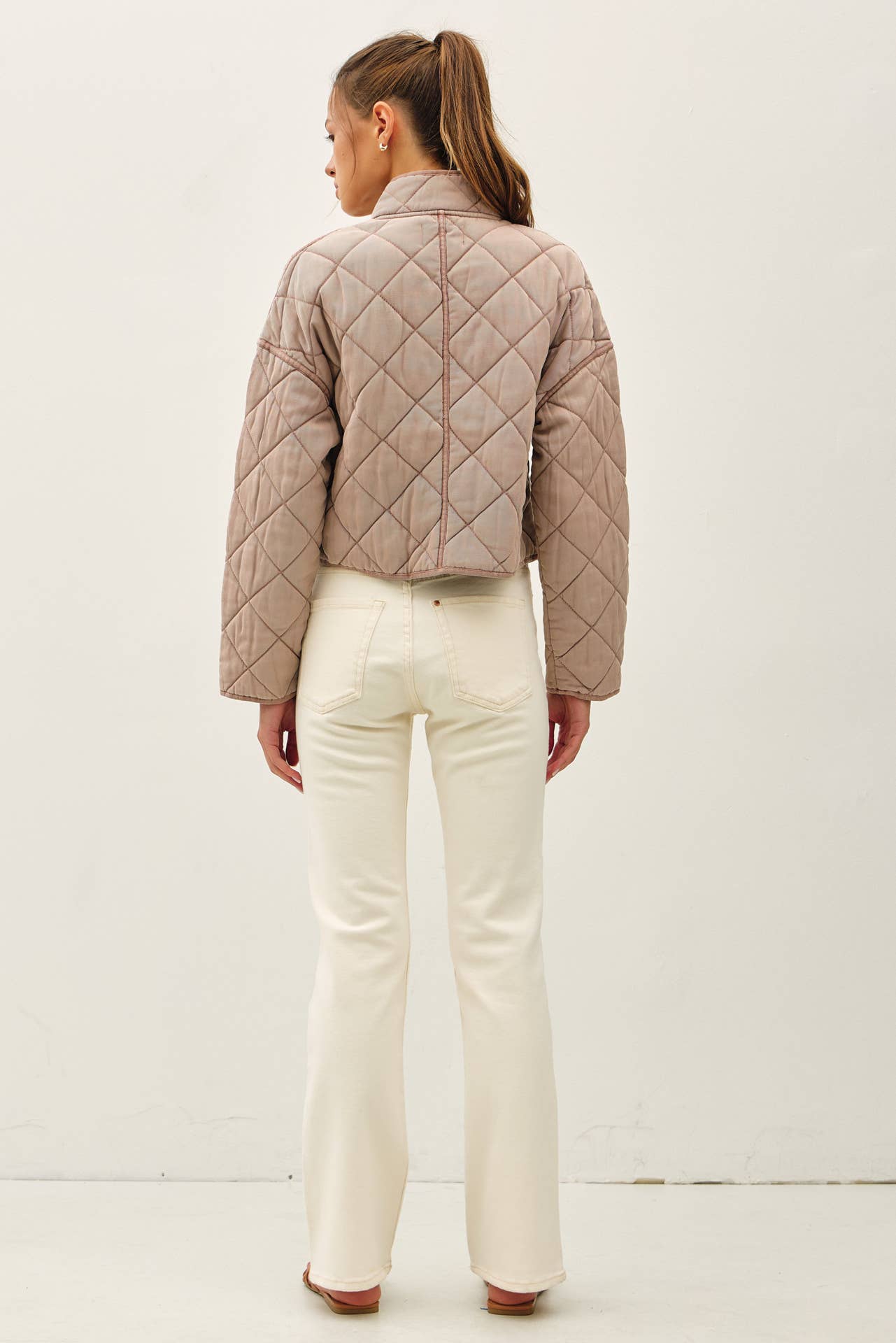 Lori Washed Quilt Cropped Jacket
