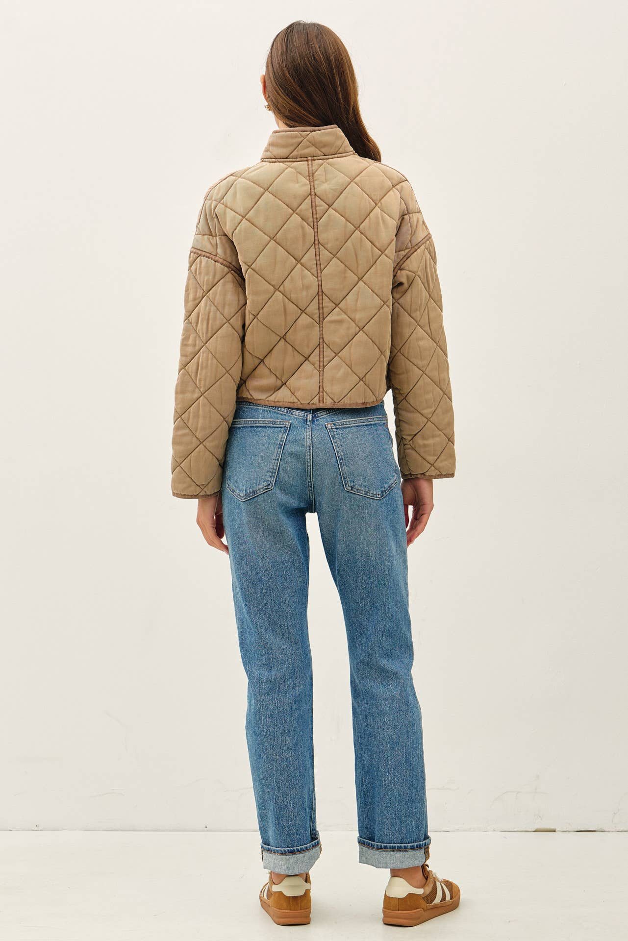 Lori Washed Quilt Cropped Jacket
