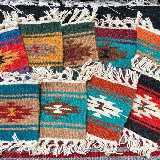 Handwoven Wool Coasters 6x6