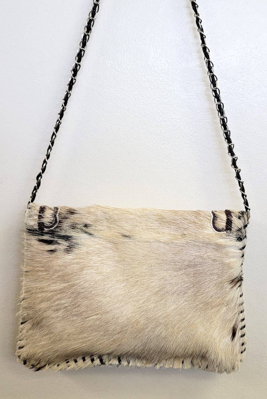 Bohemian Hairon Leather Clutch