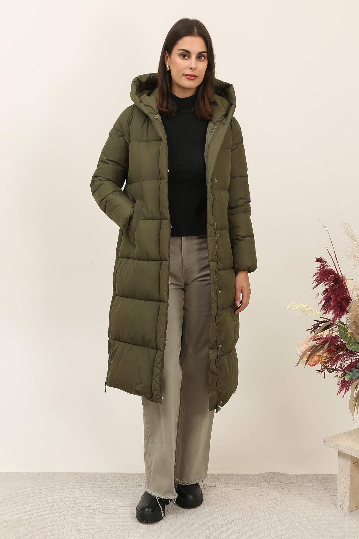 Aspen Coat | Long Quilted Down Jacket