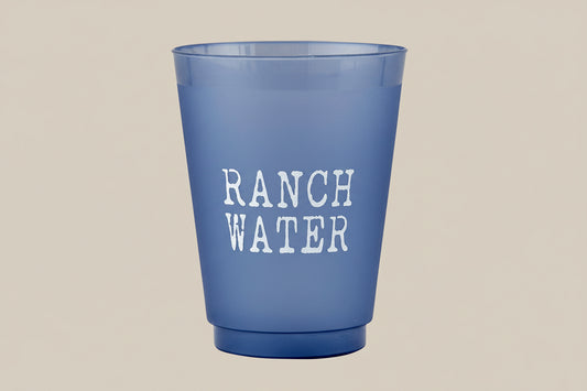 Ranch Water Blue Frosted Cups | Set of 8