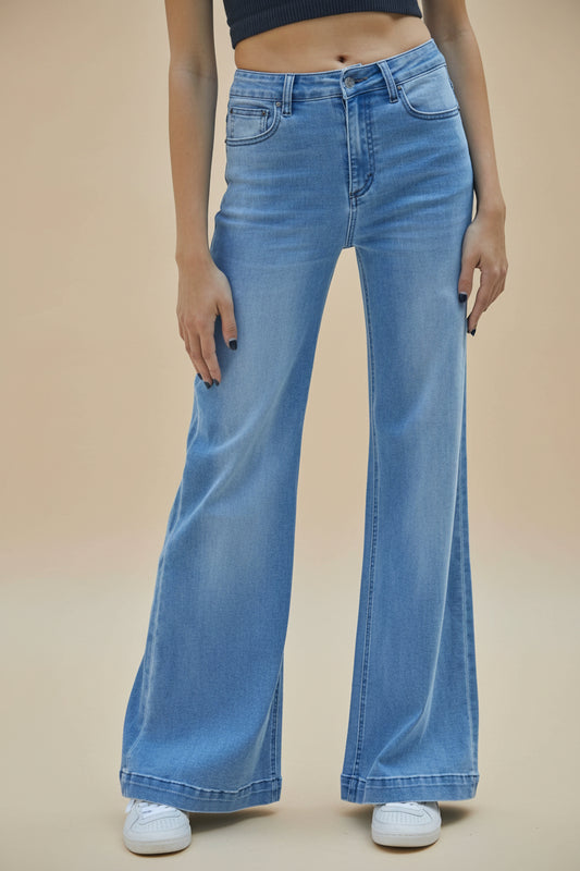 High-Rise Wide Leg Denim Pants