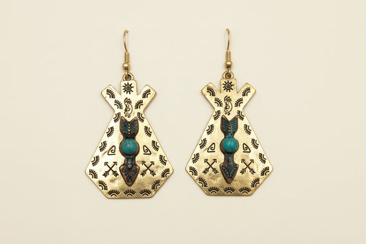 Native American Tepee Earrings