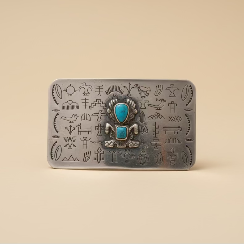 Hand-Engraved Sterling Silver Rodeo Buckle